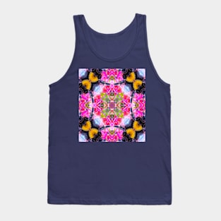 Pink flowers and honeybees meet. Tank Top